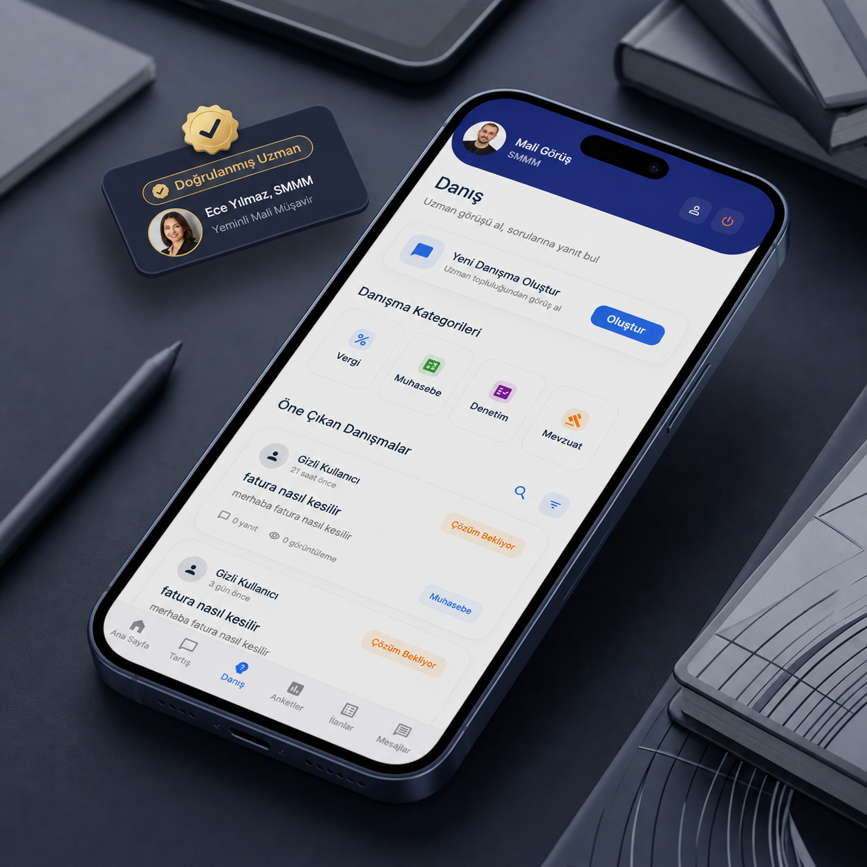 MaliGörüş App Mockup